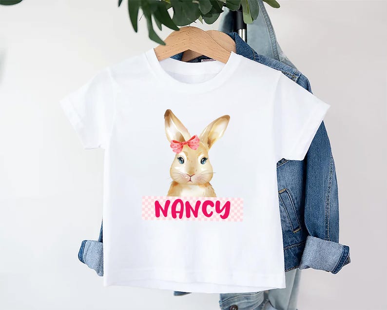 Personalized Easter Bunny Baby Shirt, Adorable Bunny Gift