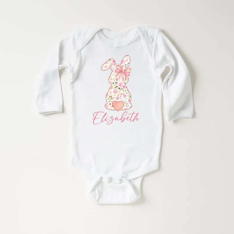 Personalized Girls Easter Baby Sweatshirt, Spring Outfit for Girls