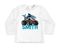 Monster Truck Baby Sweatshirt, Personalized Kids Outfit for Truck Lovers