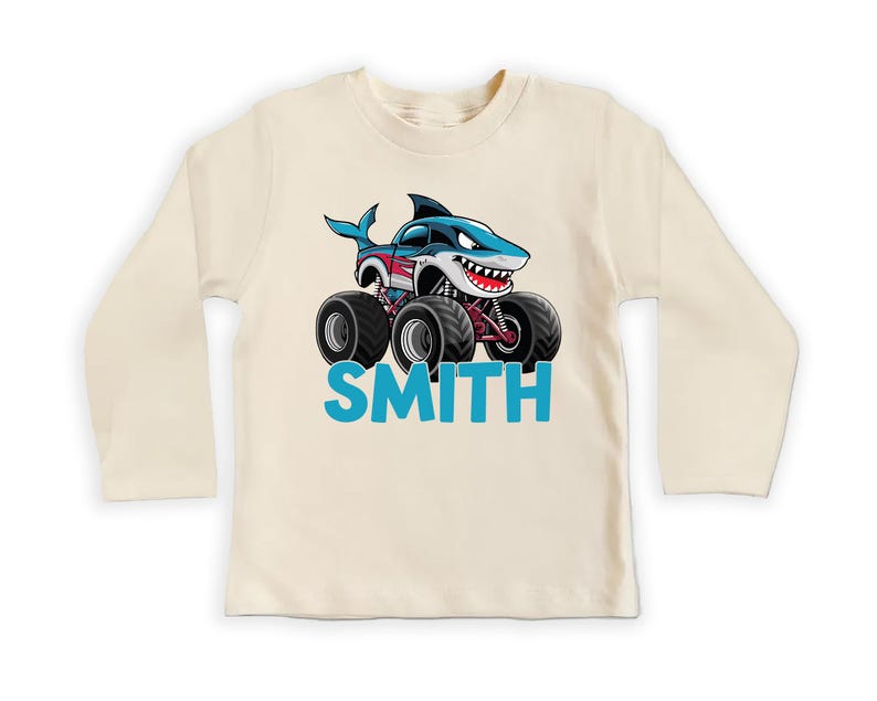 Monster Truck Baby Sweatshirt, Personalized Kids Outfit for Truck Lovers