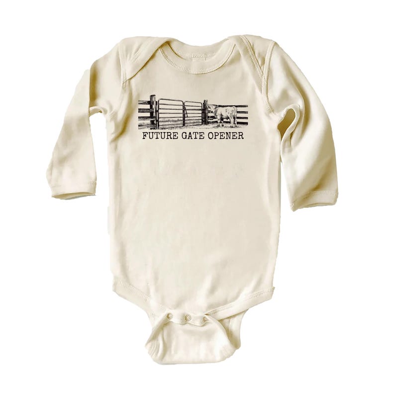 Future Gate Opener Baby Bodysuit, Cute Country Baby Outfit