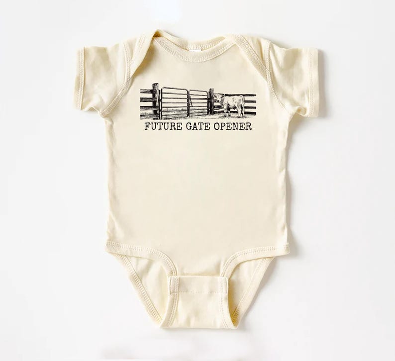 Future Gate Opener Baby Bodysuit, Cute Country Baby Outfit