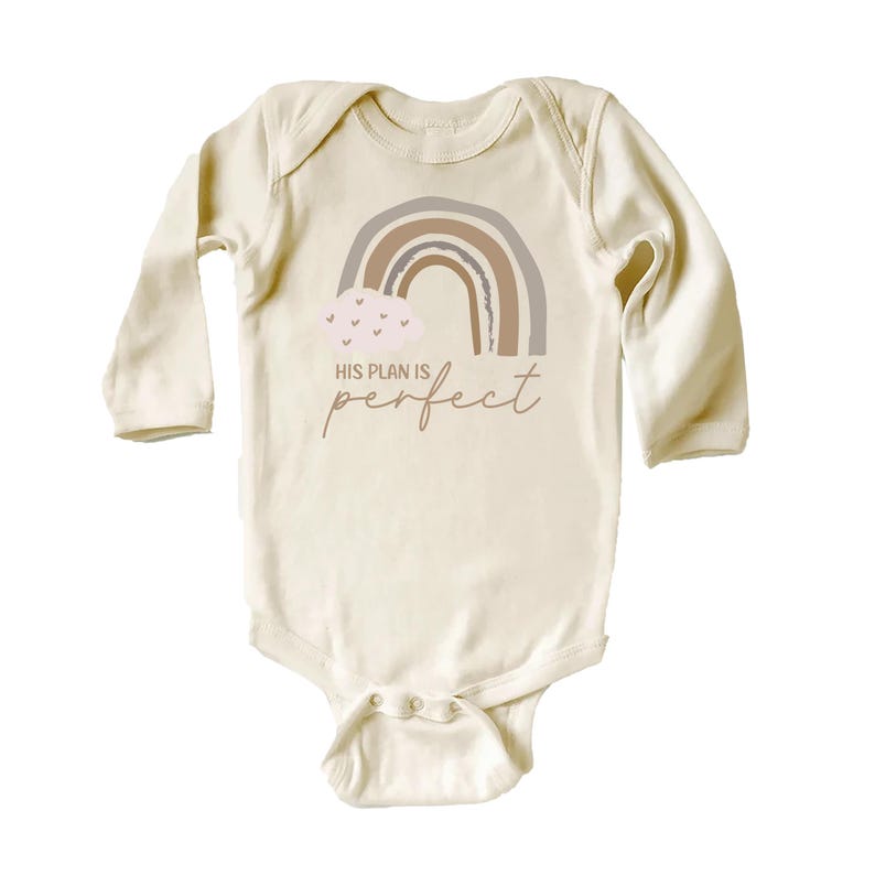 His Plan Is Perfect Baby Sweatshirt, Rainbow Christian Baby Outfit