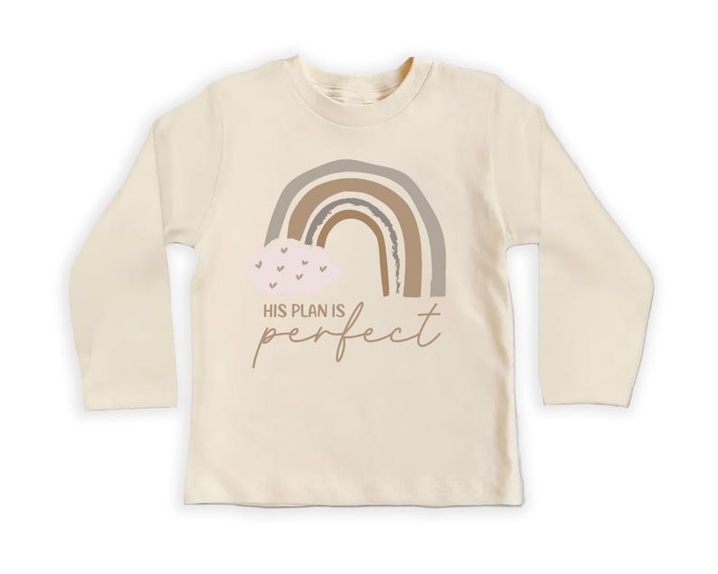 His Plan Is Perfect Baby Sweatshirt, Rainbow Christian Baby Outfit