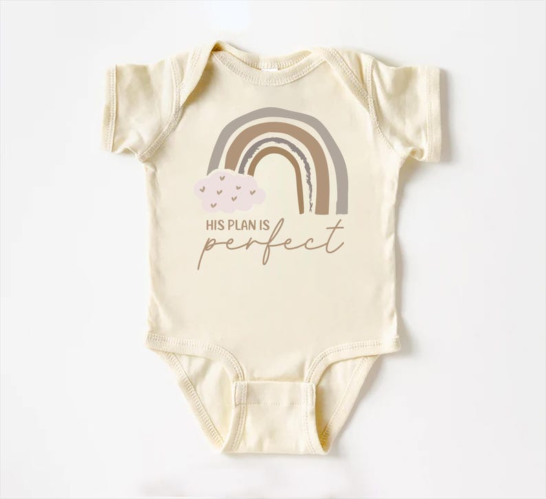 His Plan Is Perfect Baby Sweatshirt, Rainbow Christian Baby Outfit