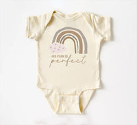 His Plan Is Perfect Baby Sweatshirt, Rainbow Christian Baby Outfit