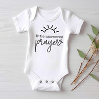 Little Answered Prayer Baby Shirt, Cute Religious Baby Outfit