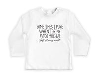 Sometimes I Puke When I Drink Too Much Baby Shirt, Baby Shower Gift from Auntie