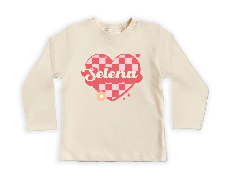 Custom Love Heart Baby Shirt, Adorable Kids Valentine's Outfit Gift