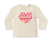 Custom Love Heart Baby Sweatshirt, Adorable Kids Valentine's Outfit Gift