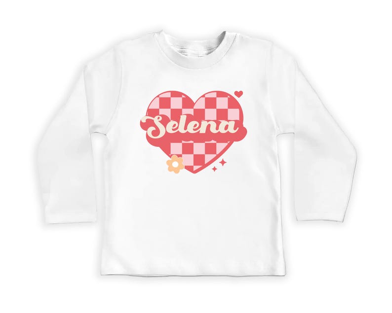 Custom Love Heart Baby Sweatshirt, Adorable Kids Valentine's Outfit Gift