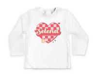 Custom Love Heart Baby Sweatshirt, Adorable Kids Valentine's Outfit Gift