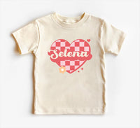 Custom Love Heart Baby Sweatshirt, Adorable Kids Valentine's Outfit Gift