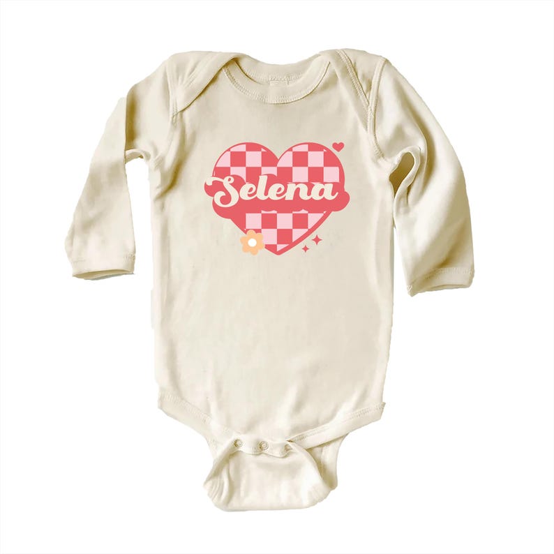 Custom Love Heart Baby Shirt, Adorable Kids Valentine's Outfit Gift