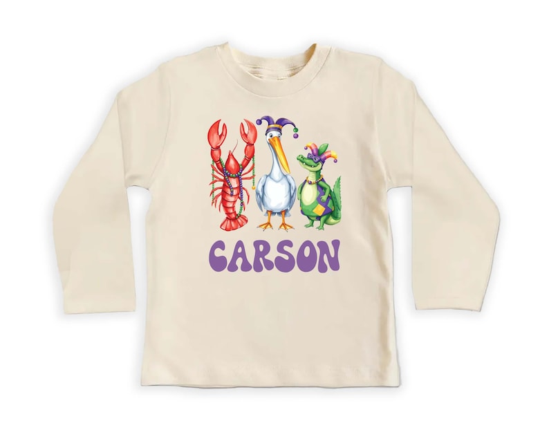 Personalized Mardi Gras Baby Shirt, Adorable Mardi Gras Parade Outfit for Boys and Girls