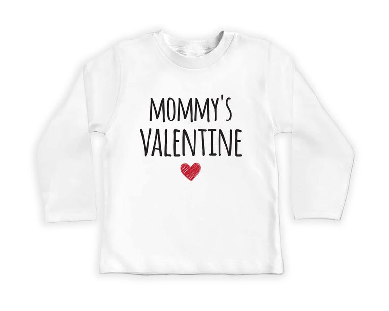 Mommy's Valentine Baby Sweatshirt, Adorable Valentine's Outfit for Boys and Girls