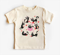 Black Cat Valentine's Day Baby Bodysuit, Adorable Valentine's Day Gift