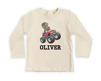 Personalized Dino Valentine Baby Sweatshirt, Cute Dinosaur Kids Gift