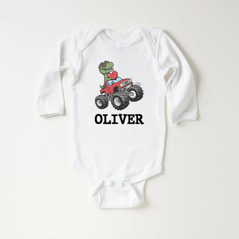 Personalized Dino Valentine Baby Sweatshirt, Cute Dinosaur Kids Gift