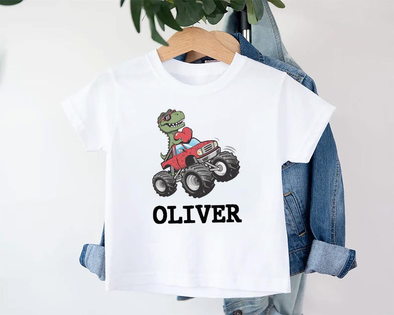 Personalized Dino Valentine Baby Sweatshirt, Cute Dinosaur Kids Gift