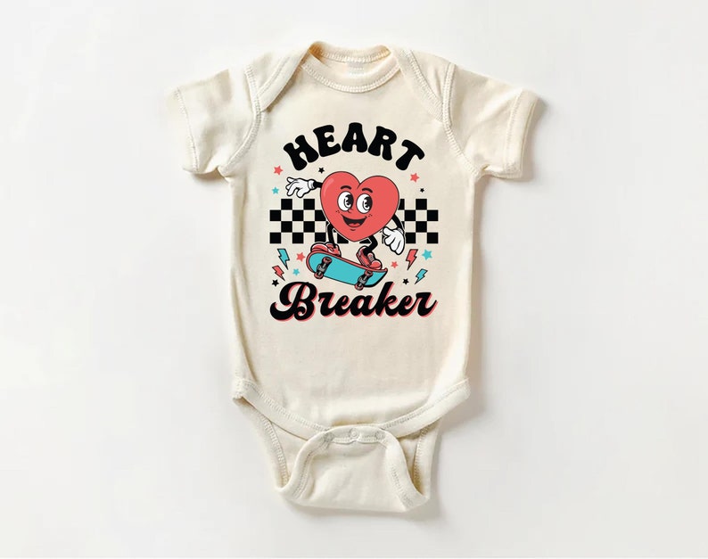 Heart Breaker Valentine Baby Shirt, Boys Valentine’s Day Outfit