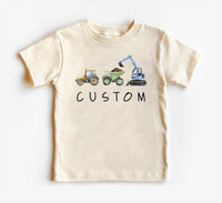 Personalized Construction Baby Sweatshirt, Custom Dump Truck Boys Outfit