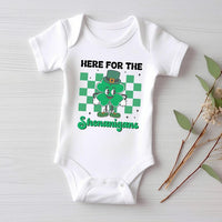 St. Patrick's Day Baby Shirt, Four Leaf Clover Kids Outfit for St. Paddy’s Day