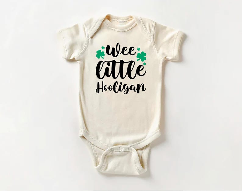 Wee Little Hooligan Baby Bodysuit, Adorable Irish Outfit for Kids and Toddlers