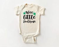 Wee Little Hooligan Baby Bodysuit, Adorable Irish Outfit for Kids and Toddlers