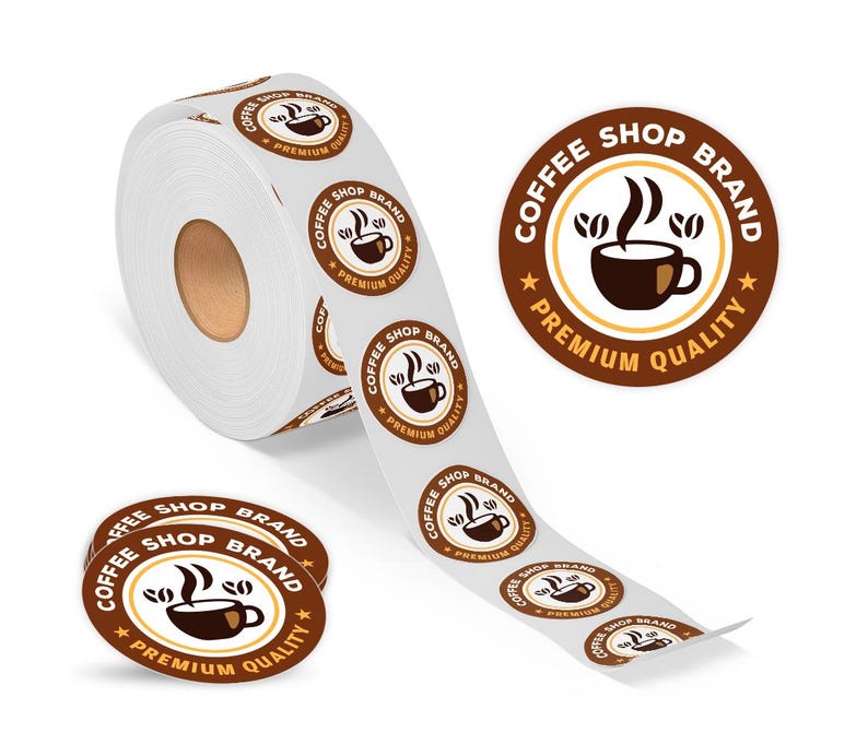 150 Labels on Roll, Premium Gloss Waterproof Labels