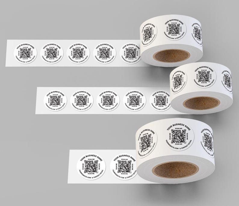 150 Labels on Roll, Premium Gloss Waterproof Labels