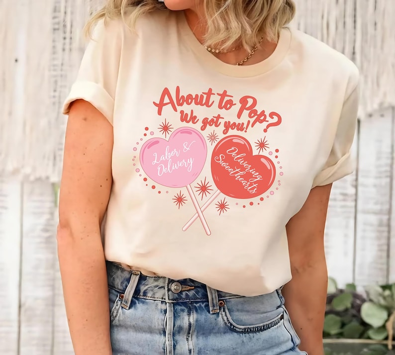 Labor and Delivery Nurse Short Sleeve T-Shirt, Valentine Day L & D Nurse Shirt