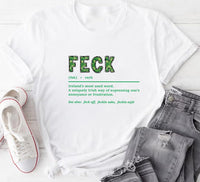 Feck Irish Short Sleeve T-Shirt, Shamrock Shirt, St. Patrick's Day Shirt