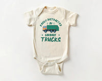 Garbage Truck Baby Bodysuit, Funny Truck Driver Birthday Gift for Boys and Girls