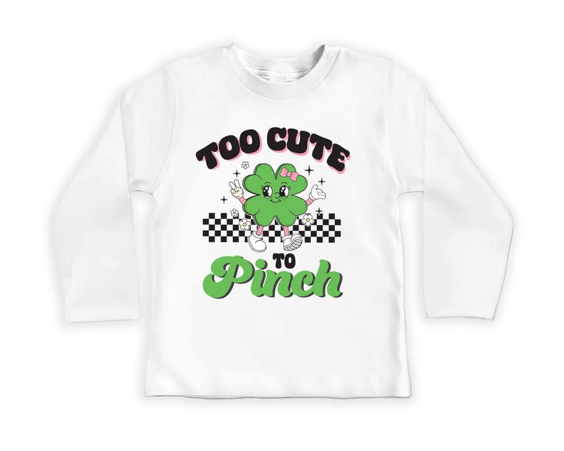 Too Cute to Pinch Baby Shirt, St. Patrick's Day Baby Outfit