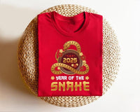 Year of the Snake Short Sleeve T-Shirt, Chinese New Year 2025 Shirt