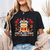 Year of the Snake Short Sleeve T-Shirt, Chinese New Year 2025 Shirt