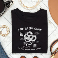 Year of the Snake Short Sleeve T-Shirt, Chinese New Year 2025 Shirt