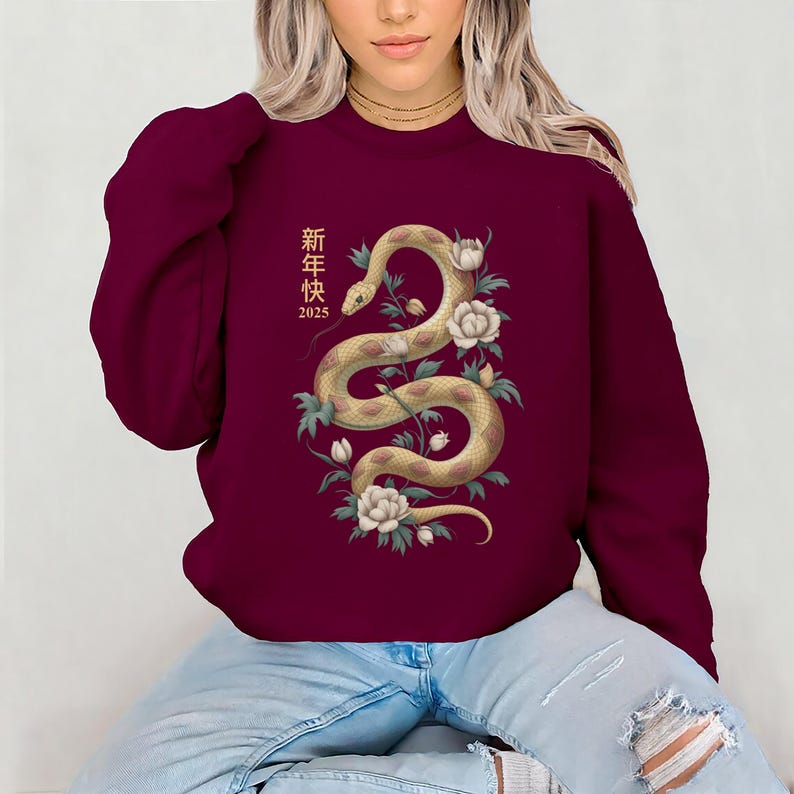 Year of the Snake Sweatshirt, 2025 Chinese New Year Sweatshirt