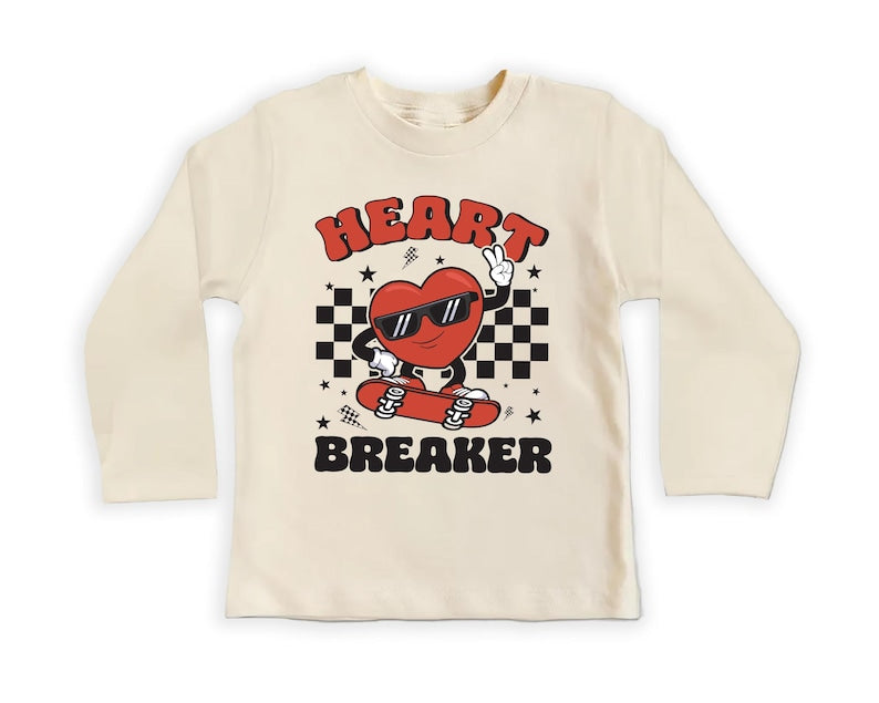 Heart Breaker Baby Sweatshirt, Adorable Kids Valentine's Outfit for Boys & Girls