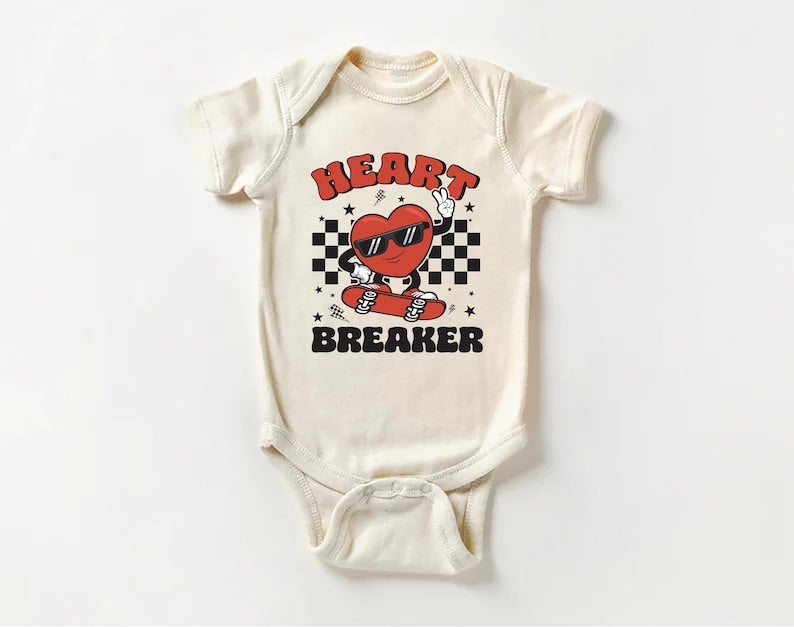 Heart Breaker Baby Sweatshirt, Adorable Kids Valentine's Outfit for Boys & Girls