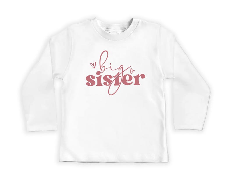 Big Sister Baby Shirt, Adorable Big Sister Gift for Girls, Pregnancy Announcement Pullover