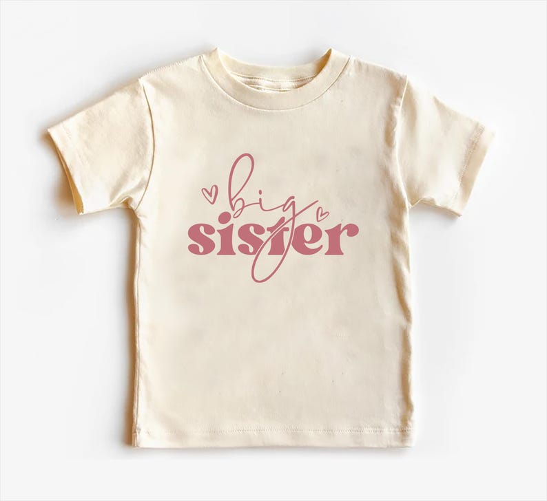 Big Sister Baby Shirt, Adorable Big Sister Gift for Girls, Pregnancy Announcement Pullover