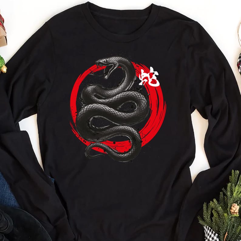 Year of the Snake Long Sleeve Shirt, Chinese New Year 2025 Long Sleeve Shirt