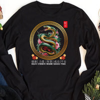 Year of the Snake Long Sleeve Shirt, Chinese New Year 2025 Long Sleeve Shirt