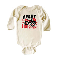 Heart Crusher Monster Truck Baby Shirt, Kids Valentine Outfit