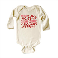 Little Miss Steal Your Heart Baby Shirt, Valentine's Day Kids Outfit