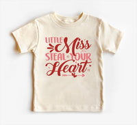 Little Miss Steal Your Heart Baby Sweatshirt, Valentine's Day Kids Outfit