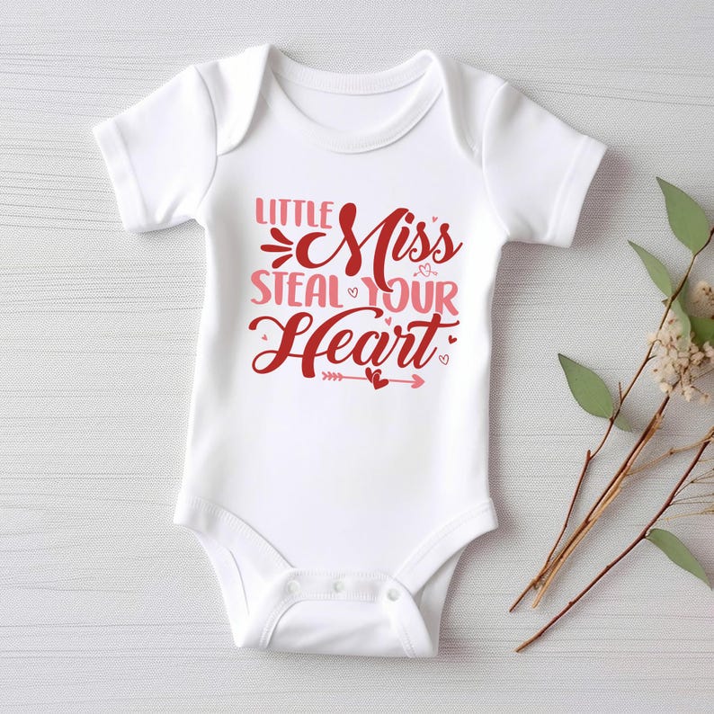 Little Miss Steal Your Heart Baby Sweatshirt, Valentine's Day Kids Outfit