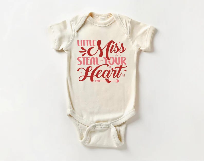 Little Miss Steal Your Heart Baby Sweatshirt, Valentine's Day Kids Outfit